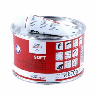 CARSYSTEM Шпатлевка полиэфирная наполняющая "Soft" (0,9кг) CARSYSTEM Шпатлевка полиэфирная наполняющая "Soft" (0,9кг)