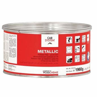 CARSYSTEM Шпатлевка полиэфирная "Metallic" с алюминиевым наполнителем (2кг) CARSYSTEM Шпатлевка полиэфирная "Metallic" с алюминиевым наполнителем (2кг)