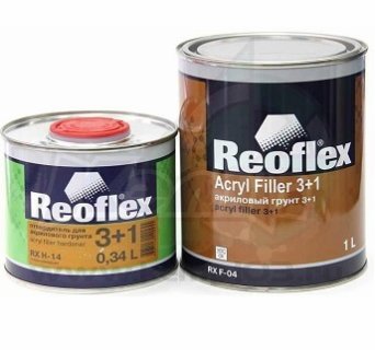 Грунт Акриловый REOFLEX 3+1 (1л+0,34л) Грунт Акриловый REOFLEX 3+1 (1л+0,34л)
