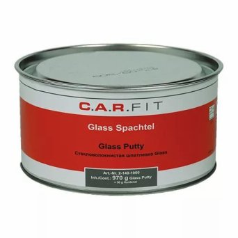 C.A.R.FIT Шпатлевка Glas полиэфирная стекловолокнистая (1кг) C.A.R.FIT Шпатлевка Glas полиэфирная стекловолокнистая (1кг)