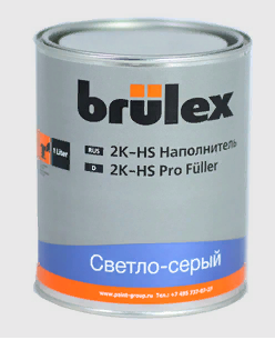 BRULEX Грунт-наполнитель 2К-HS PRO Fuller светло-серый (1л+0,25л)