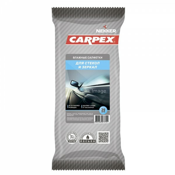 CARPEX Салфетки влажные для стекол (20шт)