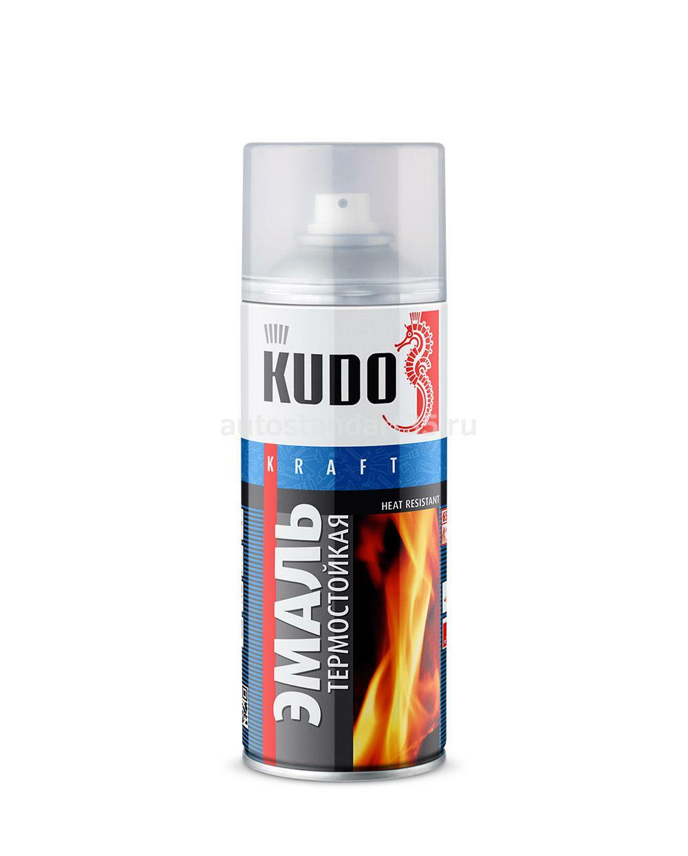 KUDO Эмаль термостойкая белая (520 мл)