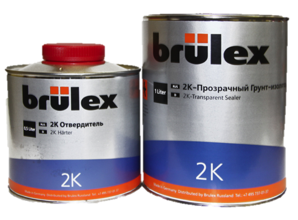 Грунт BRULEX 2K Прозрачный Грунт-изолятор (1л+0,5л)