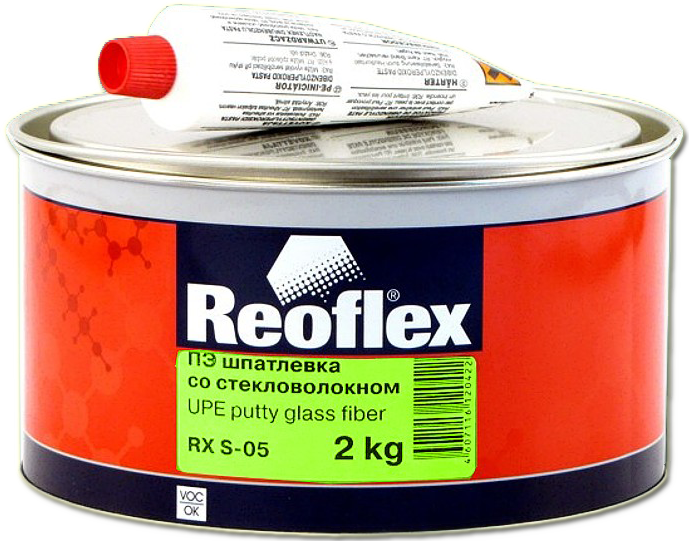 Шпатлёвка REOFLEX со стекловолокном Glass fiber (2кг)